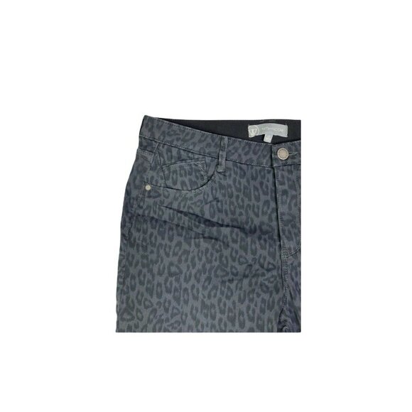 Wit & Wisdom Womens Black High Rise Animal Print Straight Leg Jeans Size 12 - Picture 4 of 12